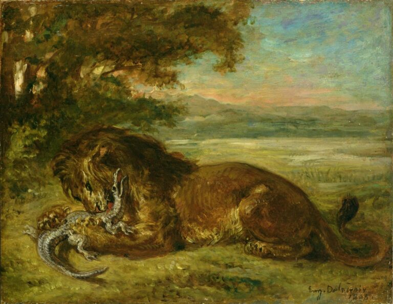 Le lion et l’alligator – Eugène Delacroix Eugène Delacroix