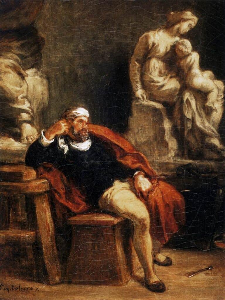 Michel-Ange dans son atelier – Eugène Delacroix Eugène Delacroix