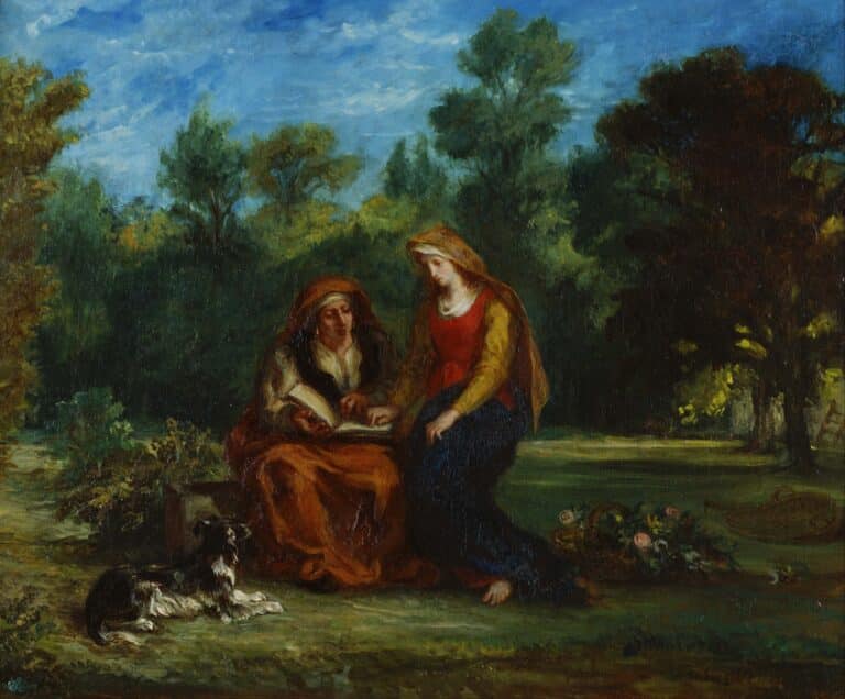 L’éducation de la Vierge – Eugène Delacroix Eugène Delacroix