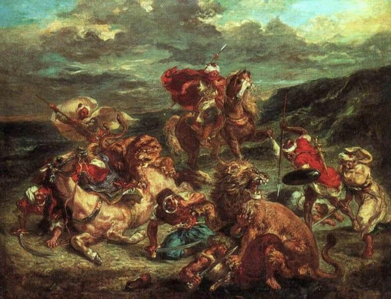 Chasse de lion – Eugène Delacroix Eugène Delacroix