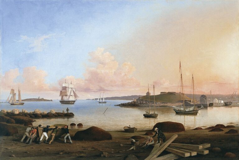 Le fort et l’île Ten Pound, Gloucester, Massachusetts, 1847 – Fitz Henry Lane Fitz Henry Lane
