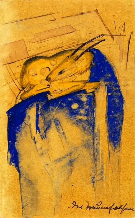 Les rochers de rêve (sur la carte postale à des Else élèves de cachot de lecture) – Franz Marc Franz Marc