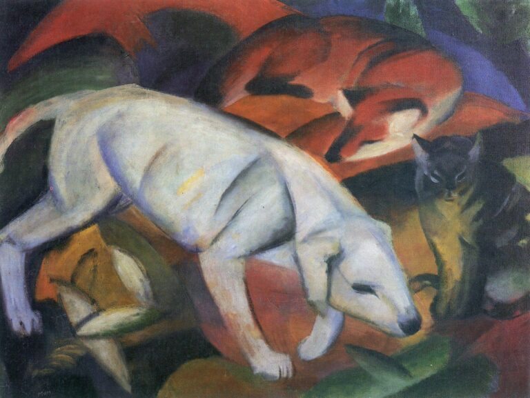 Trois animaux (chien, renard et chat) – Franz Marc Franz Marc