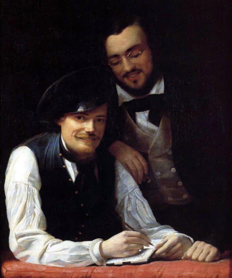 Autoportrait de l’artiste avec son frère, Hermann, 1840 – Franz Xaver Winterhalter Franz Xaver Winterhalter