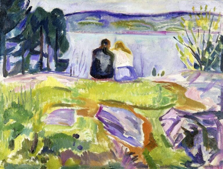 Printemps (Amoureux sur le rivage) – Edvard Munch Edvard Munch