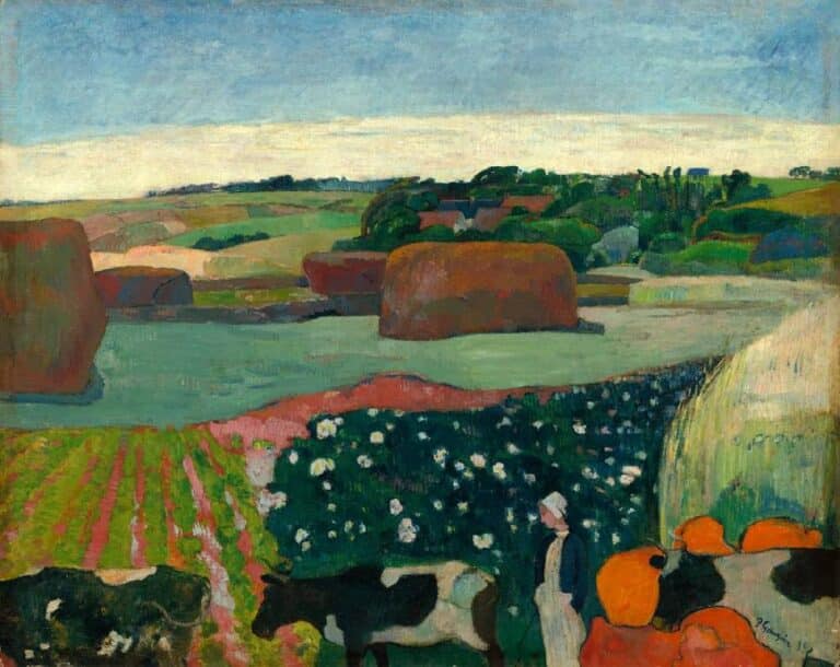 La meule de foin en Bretagne – Paul Gauguin Paul Gauguin