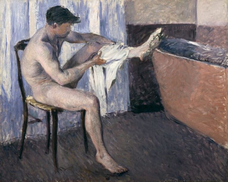 Homme s’essuyant la jambe – Caillebotte Gustave Caillebotte