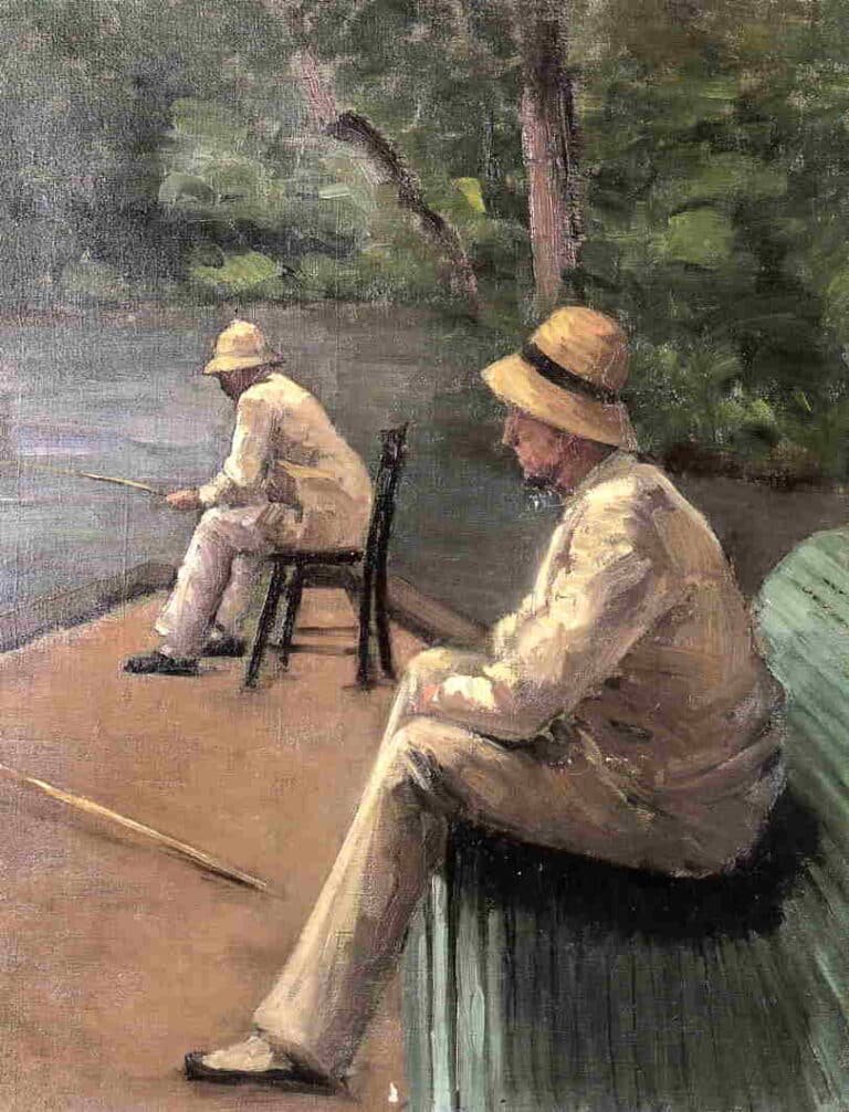 Pecheurs sur les bords de l’yerres – Caillebotte Gustave Caillebotte