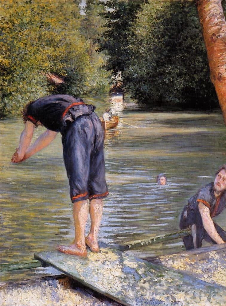 Baigneurs sur les bords de l’Yerres – Caillebotte Gustave Caillebotte