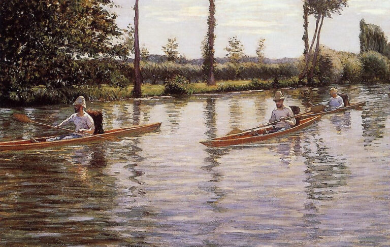 Périssoires sur l’Yerres – Caillebotte Gustave Caillebotte