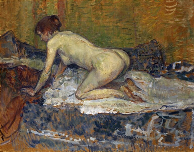 Nu à tête rouge accroupi – Toulouse Lautrec Henri de Toulouse-Lautrec