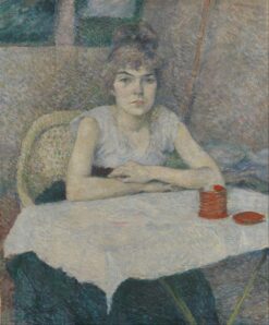 Jeune femme à une table – Toulouse Lautrec Henri de Toulouse-Lautrec