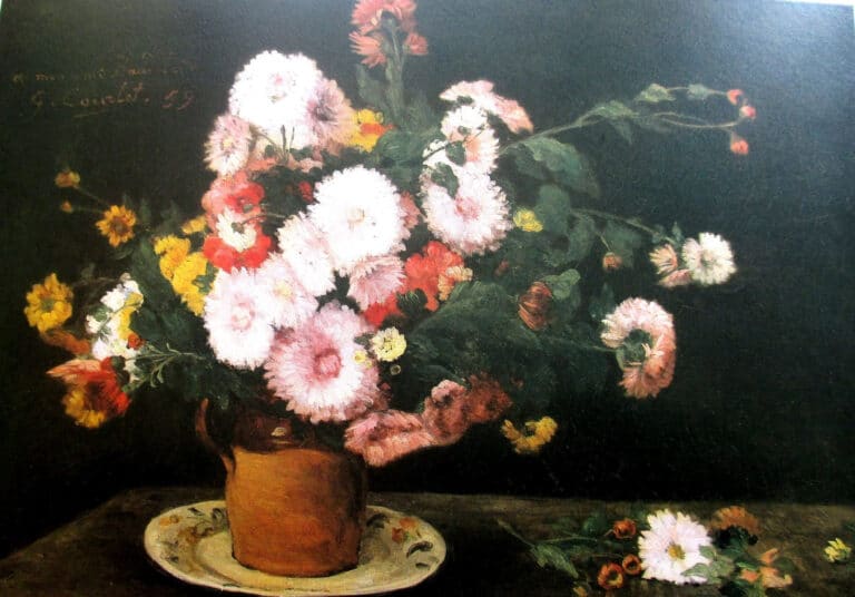 Nature morte avec asters – Gustave Courbet Gustave Courbet