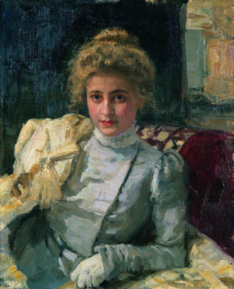 La femme blonde (portrait de Tevashova) – Ilya Repin Ilya Repin