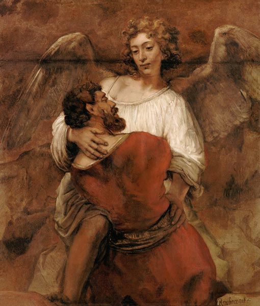 La lutte de Jacob avec l’ange – Rembrandt van Rijn Rembrandt van Rijn