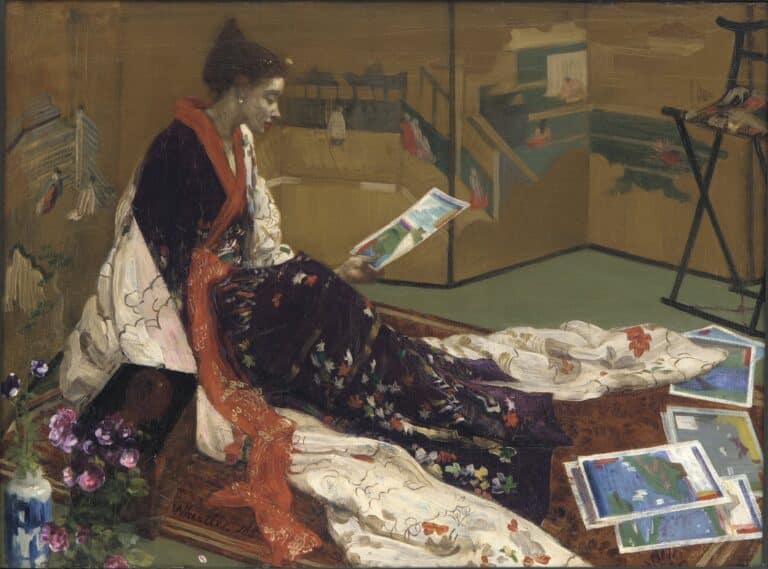 Caprice en violet et or : L’écran d’or – James Abbott McNeill Whistler James Abbott McNeill Whistler