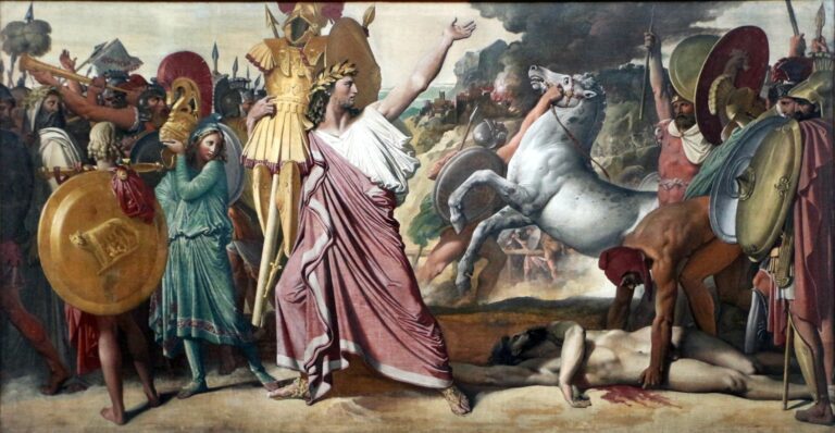 Romulus, vainqueur de l’acronyme, apporte le butin dans le temple de Janus – Jean-Auguste-Dominique Ingres Jean-Auguste-Dominique Ingres