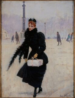 Parisienne sur la place de la Concorde – Jean Béraud Jean Béraud