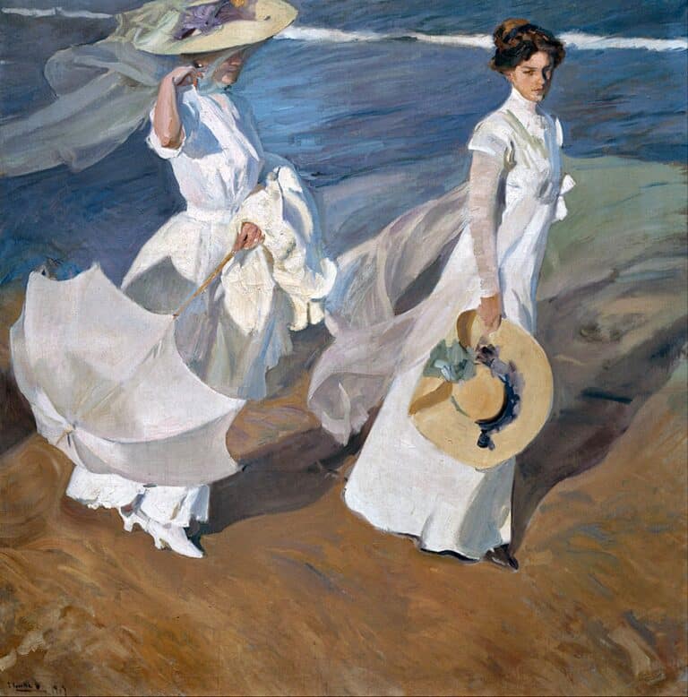 Promenade au bord de la mer – Sorolla Joaquín Sorolla