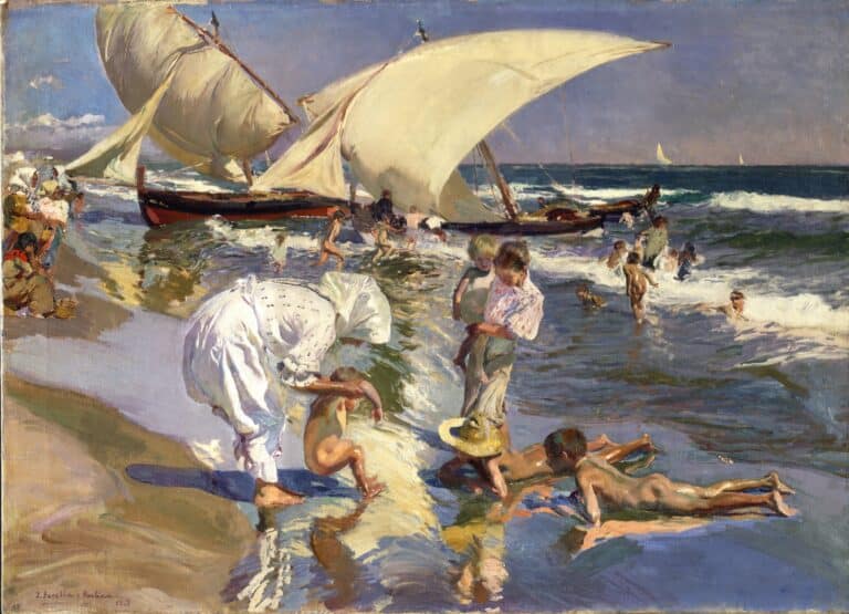 La plage de Valence dans la lumière du matin – Sorolla Joaquín Sorolla