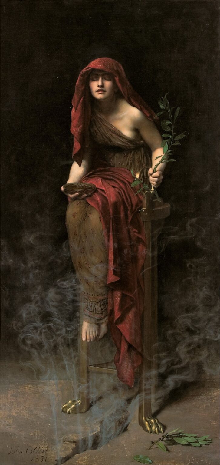 Prêtresse de Delphes de John Collier John Collier