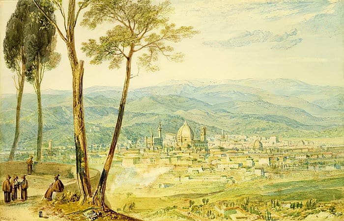Florence depuis la route de Fiesole – William Turner William Turner
