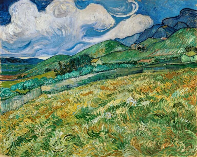 Paysage de montagne derrière l’hôpital Saint-Paul – Van Gogh Vincent Van Gogh