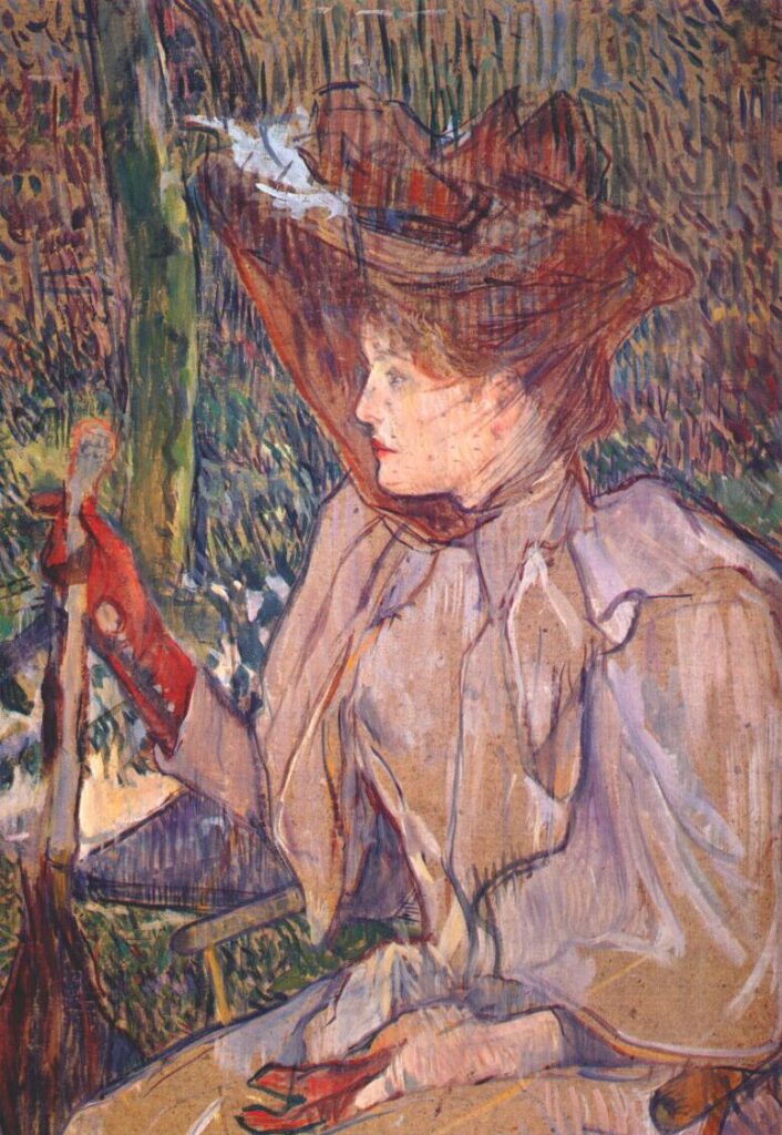 Femme assise avec des gants – Toulouse Lautrec Henri de Toulouse-Lautrec