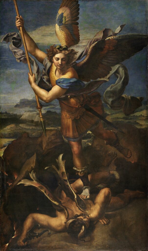 Saint Michel terrassant le démon – Raphaël (peintre) Raffaello Sanzio