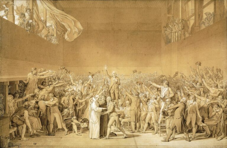 Le serment du court de tennis, 20 juin 1789 – Jacques-Louis David Jacques-Louis David