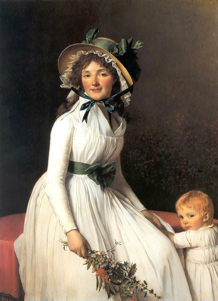 Portrait de madame emilie seriziat et de son fils – Jacques-Louis David Jacques-Louis David