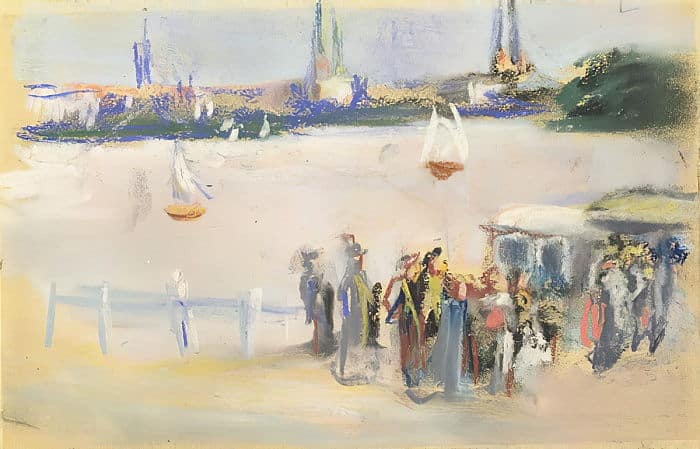 Vue de l’Aussenalster, 1909 (pastel sur papier) – Max Liebermann Max Liebermann