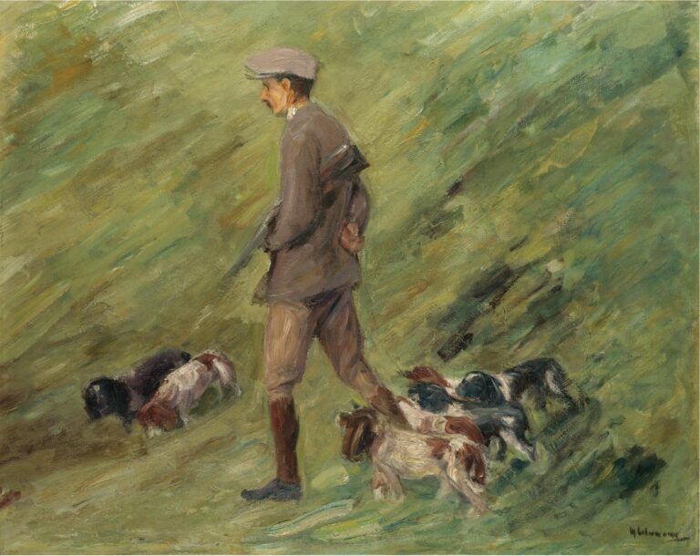 Chasseur dans les dunes – dresseur avec chiens – Max Liebermann Max Liebermann