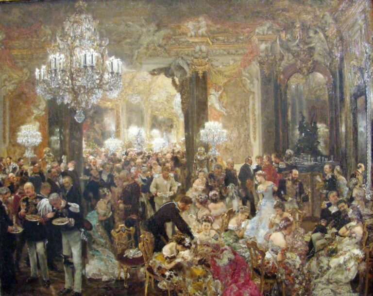 Le dîner au bal – Adolph von Menzel Adolph von Menzel