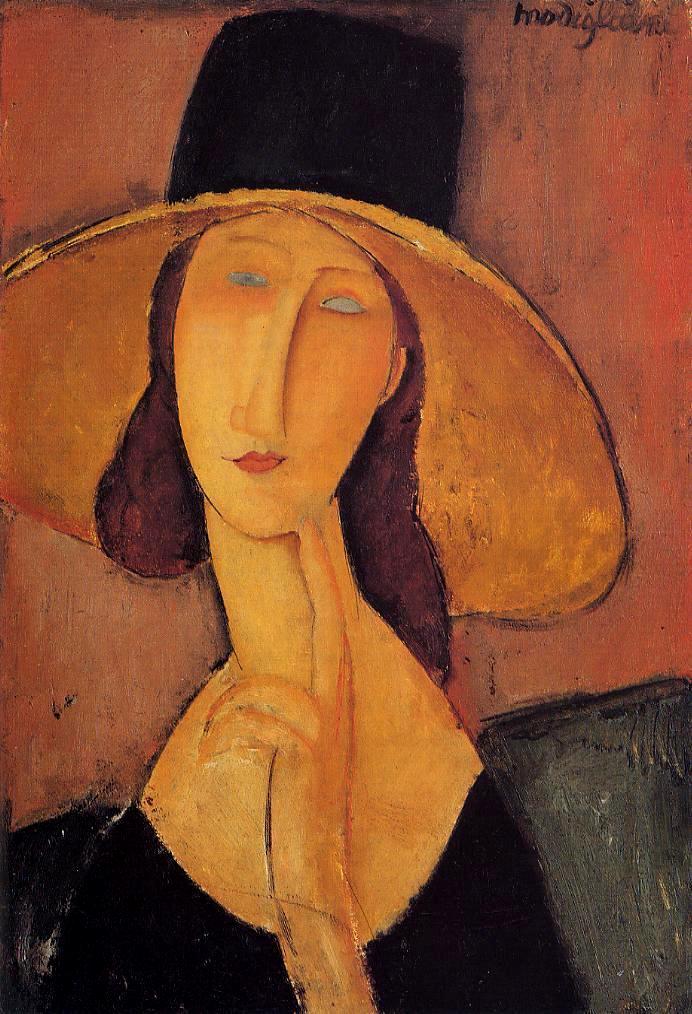 Jeanne Hébuterne au grand chapeau – Amedeo Modigliani Amedeo Modigliani