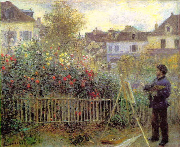 Monet peignant son jardin à Argenteuil – Pierre-Auguste Renoir Pierre-Auguste Renoir