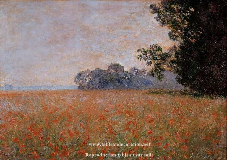 Champ d’avoine aux coquelicots – Tableau Monet Claude Monet