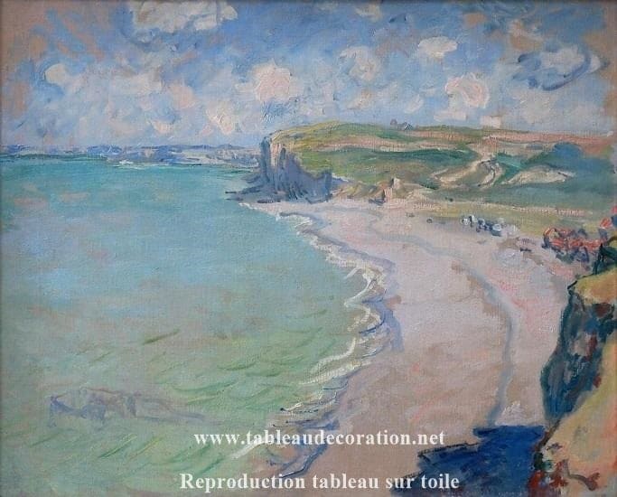 La plage à Pourville, soleil couchant – Tableau Monet Claude Monet