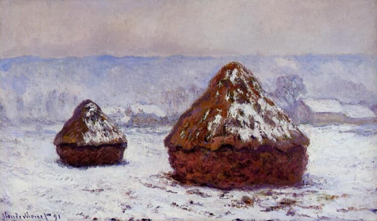 Meules, effet de neige de Claude Monet Claude Monet