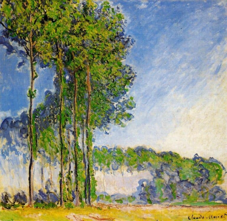 Peupliers, vus du marais – Claude Monet Claude Monet