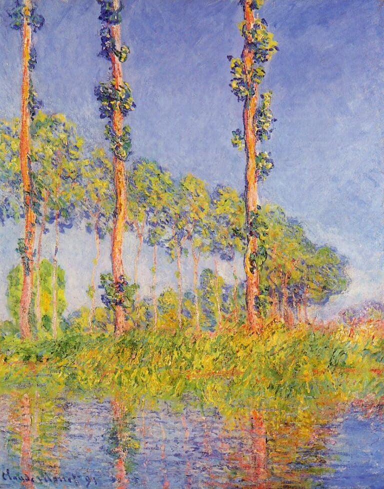 Trois Peupliers, effet d’automne – Claude Monet Claude Monet