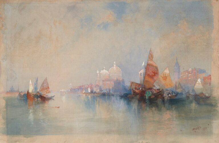 Venise, la lagune en direction de Santa Maria della Salute, 1894 – Thomas Moran Thomas Moran