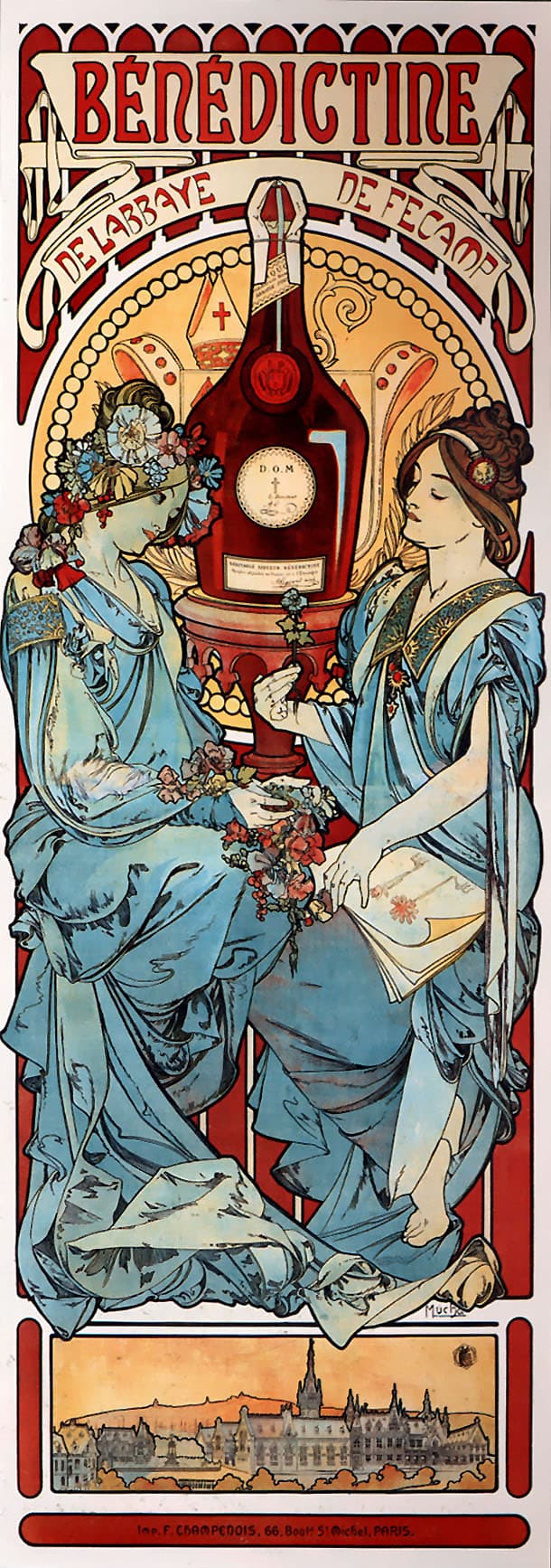 Affiche publicitaire pour la Bénédictine – Mucha Alphonse Mucha