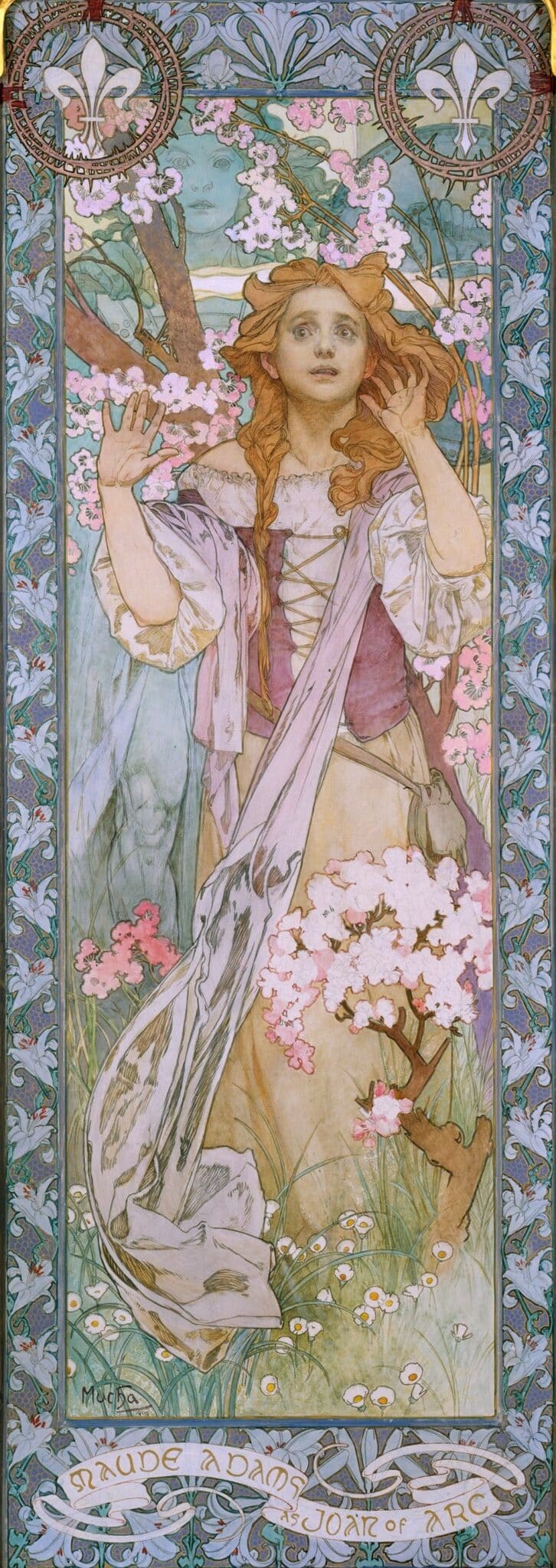 Maude adams en Jeanne d’Arc – Mucha Alphonse Mucha