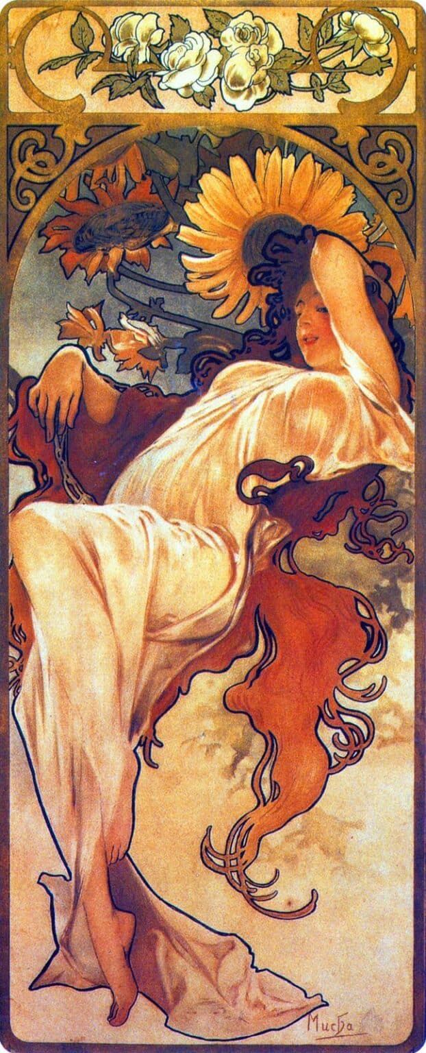 Les saisons : Été – Mucha Alphonse Mucha