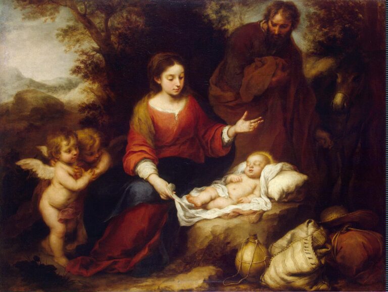 Le repos de la fuite en Égypte – Bartolomé Esteban Murillo Bartolomé Esteban Murillo