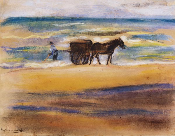 Chercheur de coquillages sur la plage – Max Liebermann Max Liebermann