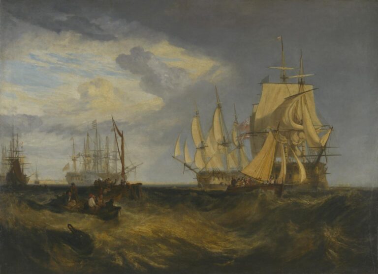 L’équipage de bateau prend une ancre – William Turner William Turner