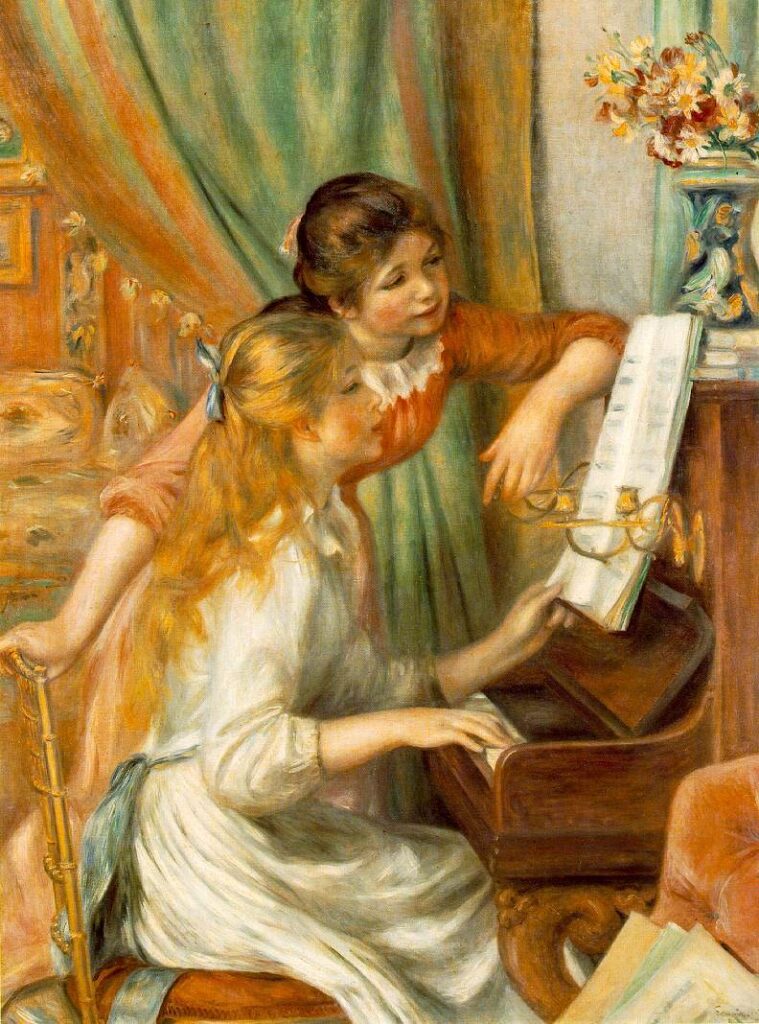 Jeunes filles au piano 1892 – Pierre-Auguste Renoir Pierre-Auguste Renoir