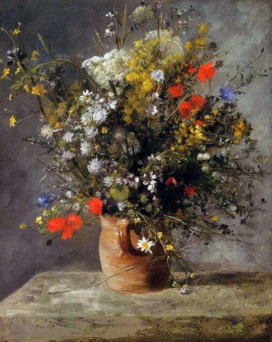 Fleurs dans un vase, 1866 – Pierre-Auguste Renoir Pierre-Auguste Renoir